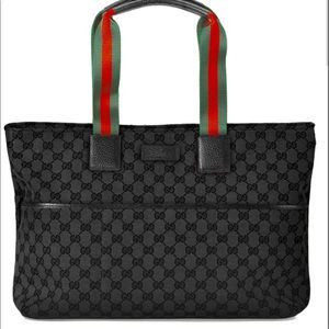 GG Supreme Canvas Diaper Bag, Black